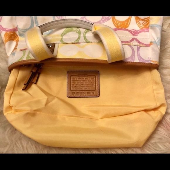 Coach Hampton Multi Color Scribble Logo Bag - Picture 6 of 8